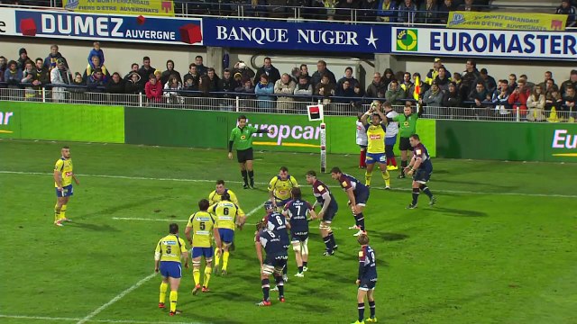 TOP14 - Clermont - Bordeaux: Essai Jayden Spence (BOR) - J20 - Saison 2014/2015