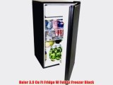 Haier 3.9 Cu Ft Fridge W Full Sz Freezer Black