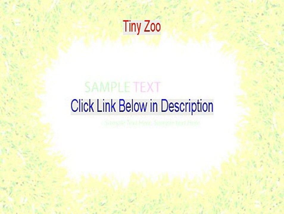 Tiny Zoo PDF - Instant Download