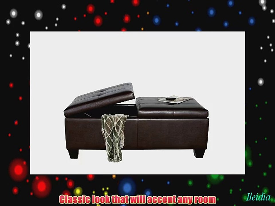 Best Selling Alfred Brown Leather Storage Ottoman