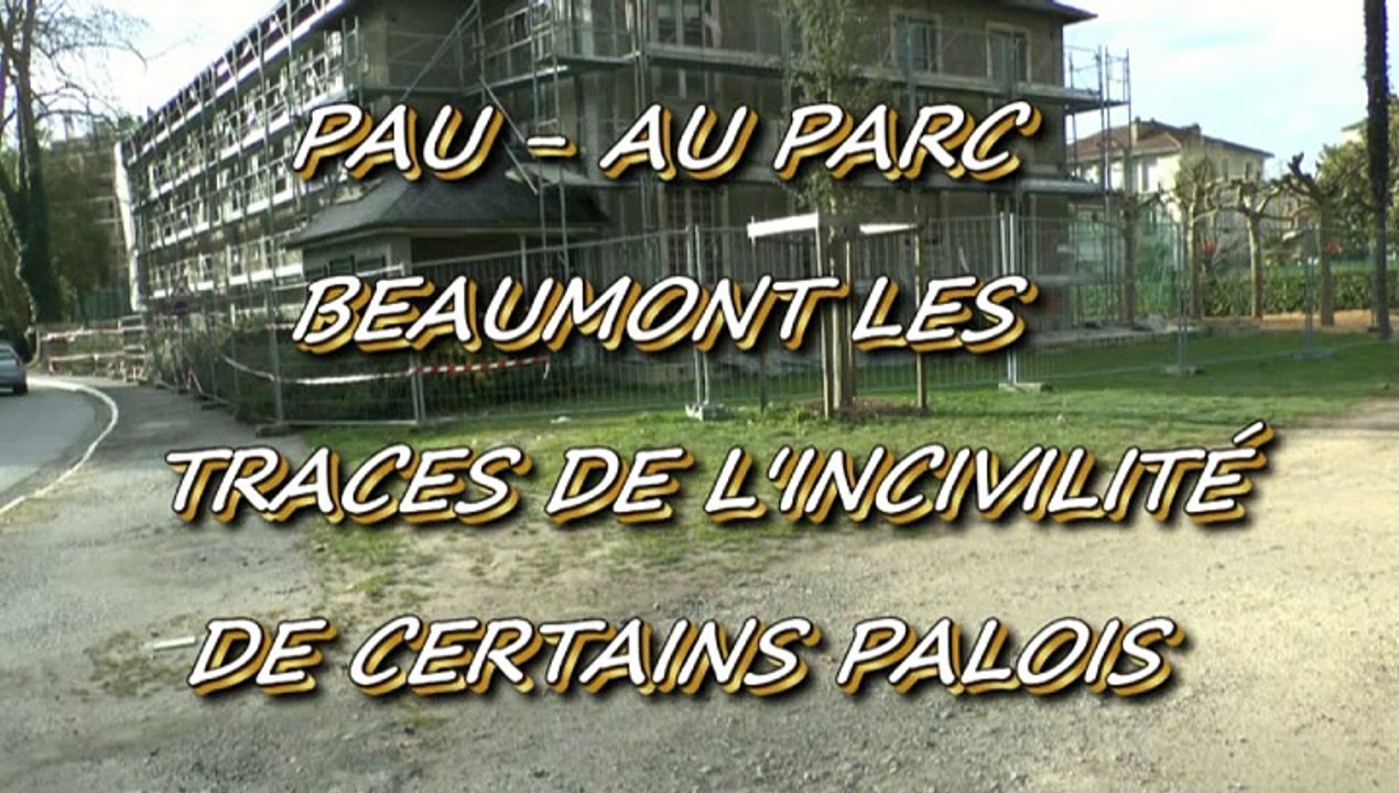 PAU - 13 MARS 2015 - AU PARC BEAUMONT LES TRACES DE L'INCIVILITÉS DE CERTAINS PALOIS.