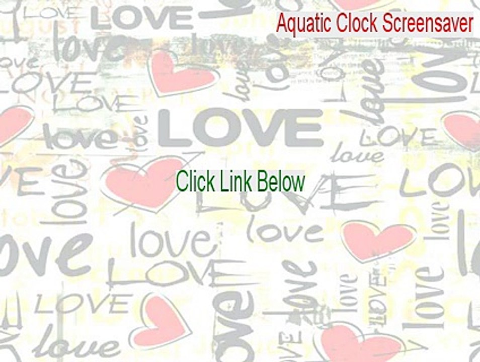 Aquatic Clock Screensaver Full Download - Instant Download (2015)