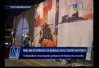 Murales del Cercado: municipio borró esta madrugada 15 obras