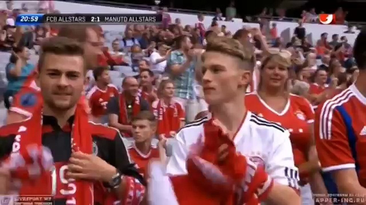 Bayern Munich All Stars vs Manchester United All Stars 3 - 3 All Goals And Highlights 2014 HD