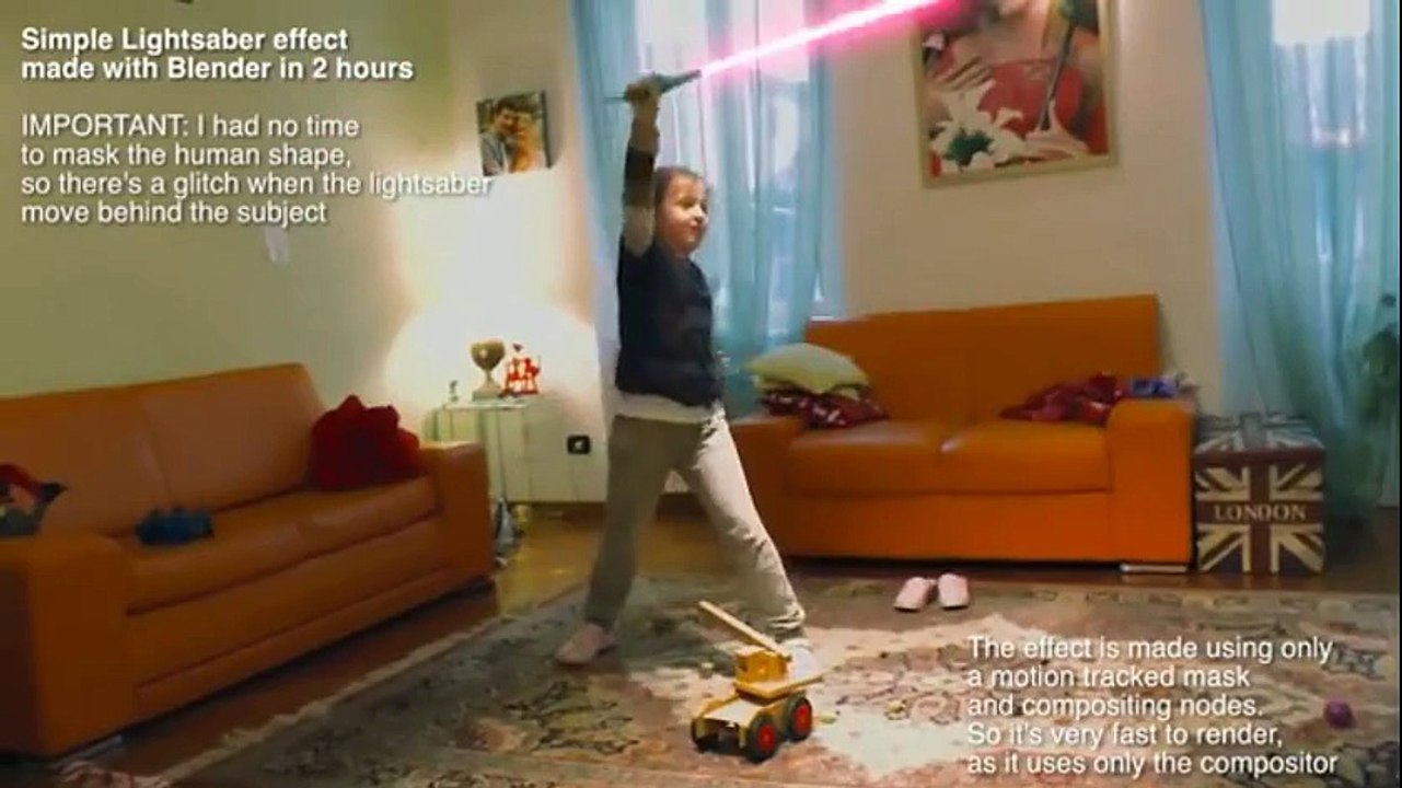 Blender Lightsaber Simple Effect