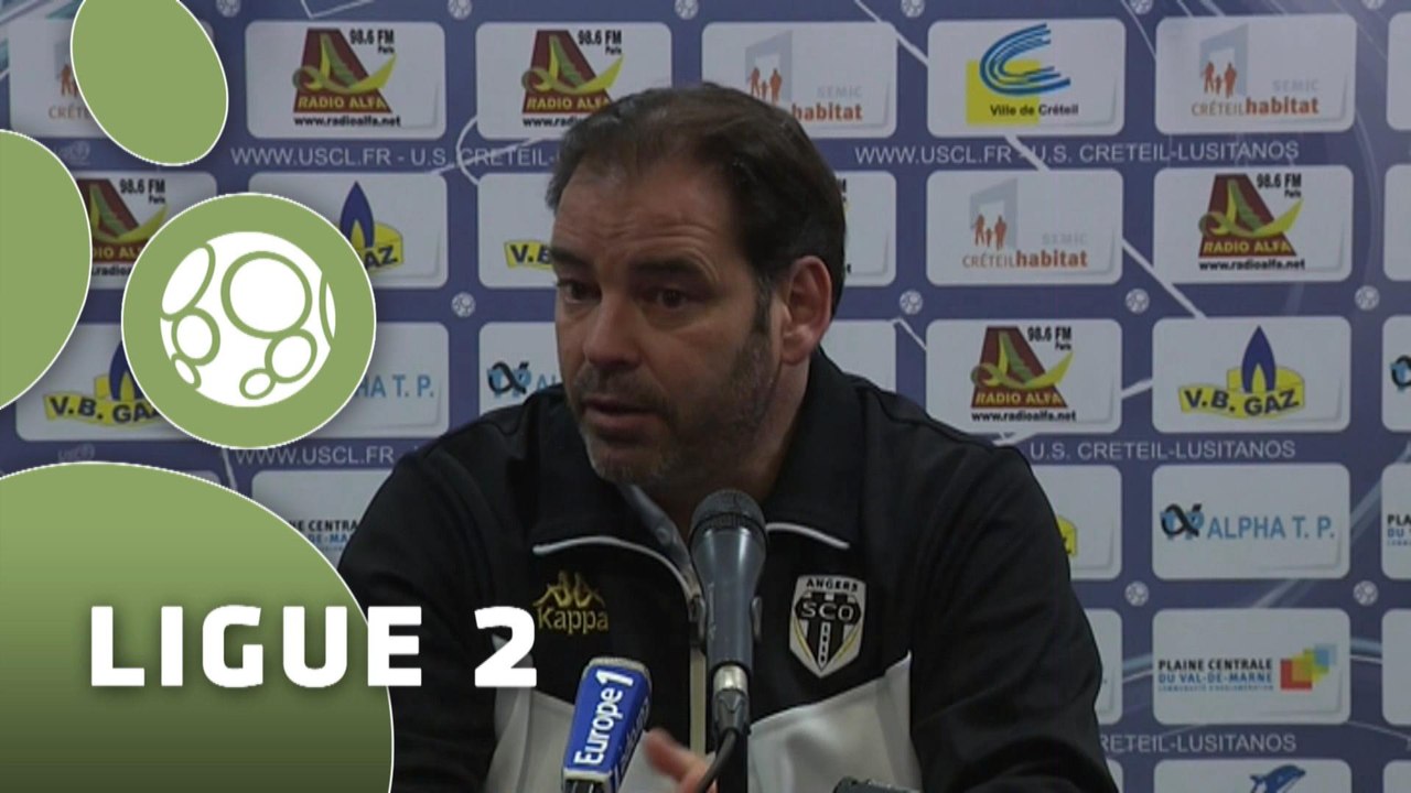 Conférence de presse US Créteil-Lusitanos - Angers SCO (0-1) : Thierry FROGER (USCL) - Stéphane MOULIN (SCO) - 2014/2015