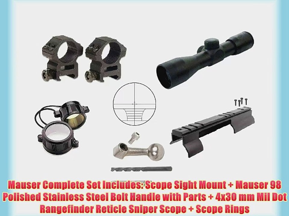 Ultimate Arms Gear Tactical Mauser K98 K-98 Karabiner Rifle Base Rail Scope Sight Mount   4x30