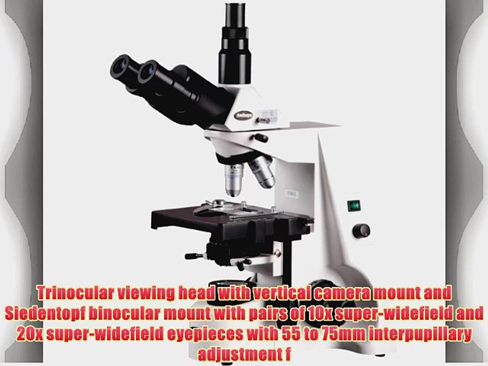 AmScope T690B Trinocular Compound Microscope 40X-2000X Magnification WH10x and WH20x Super-Widefield