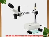 AmScope SE402Z Professional Binocular Stereo Microscope WF10x and WF20x Eyepieces 10X/20X/40X