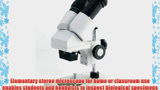 AmScope SE204-PZ Portable Binocular Stereo Microscope WF10x and WF20x Eyepieces 20X and 40X