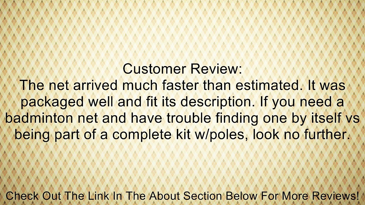 ECONOMY BADMINTON NET ONLY Review