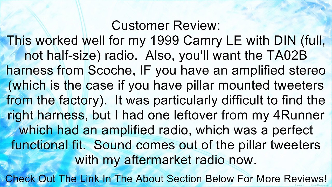 Metra 88-00-8000 Toyota Lexus Radio Replacement Pocket 1982-2004 Review