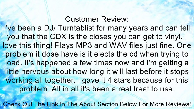 Numark CDX MP3-CD Turntable Review