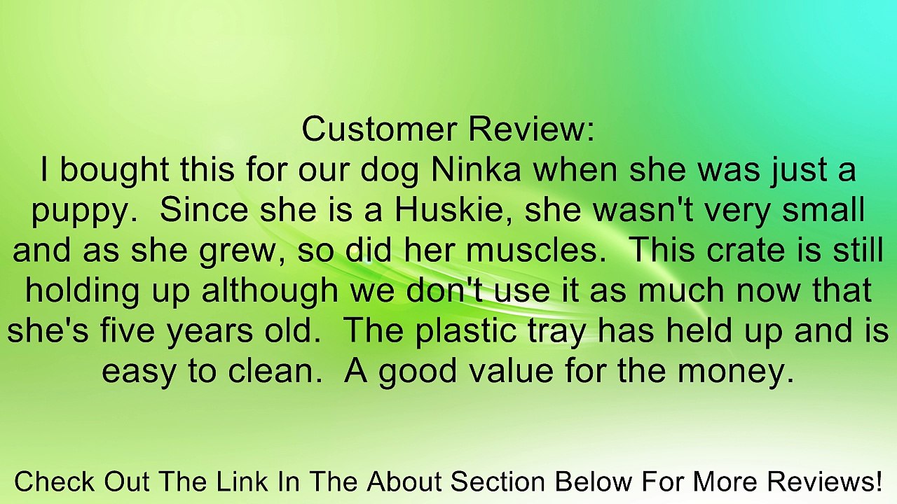 YML Double Door Dog Kennel Cage with Plastic Tray No Bottom Wire, 42-Inch, Black Review