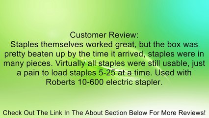 Duo-Fast 5418D 9/16-Inch by 20 Gauge 3/16 Crown Gold Staple (5,000 per Box) Review