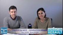 MEZE - 2015 -  Yann LLOPIS  et  Eliane ROSAY Candidats Génération HERAULT sur le canton de MEZE
