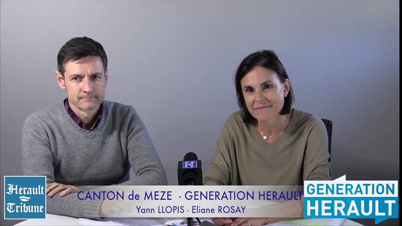 MEZE - 2015 -  Yann LLOPIS  et  Eliane ROSAY Candidats Génération HERAULT sur le canton de MEZE