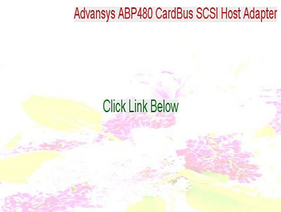Advansys ABP480 CardBus SCSI Host Adapter Crack [Advansys ABP480 CardBus SCSI Host Adapter 2015]