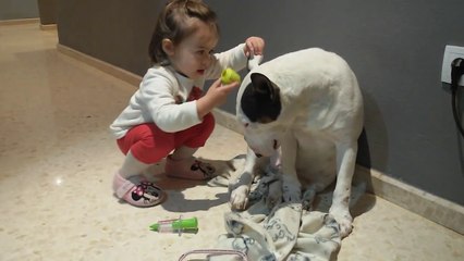 Daughter And Dog Doing The Sweetest Thing Ever