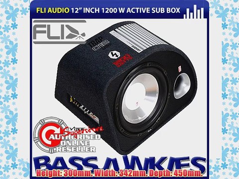 FLI Audio FT10A Trap Single Car 10 inch Active Amplified Subwoofer Sub Bass Box Enclosure Includes
