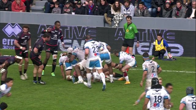 TOP14 - Toulouse - Montpellier: Essai Timoci Nagusa (MON) - J20 - Saison 2014/2015