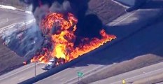 Amerika'da Korkutan Tanker Patlaması! Alevler Gökyüzüne Yükseldi
