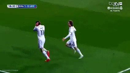 انفعال وغضب بيل بعد هدف فى ليفانتي