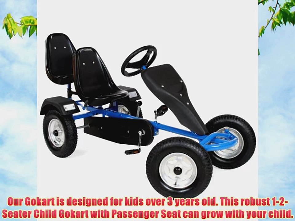 TecTake Gokart Gokart Go Kart Pedal 2 Seater Outdoor Toy Racing Fun