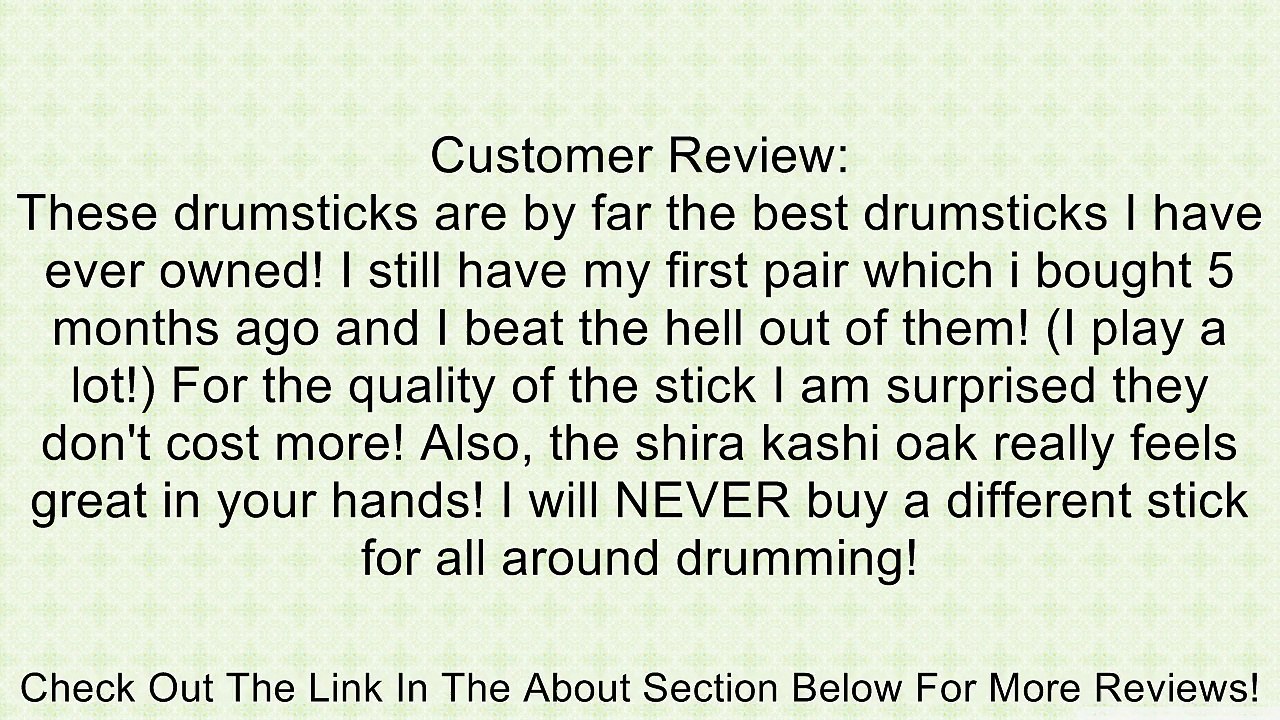 Pro-Mark Japanese Shira Kashi White Oak 5B Wood Single pair Review