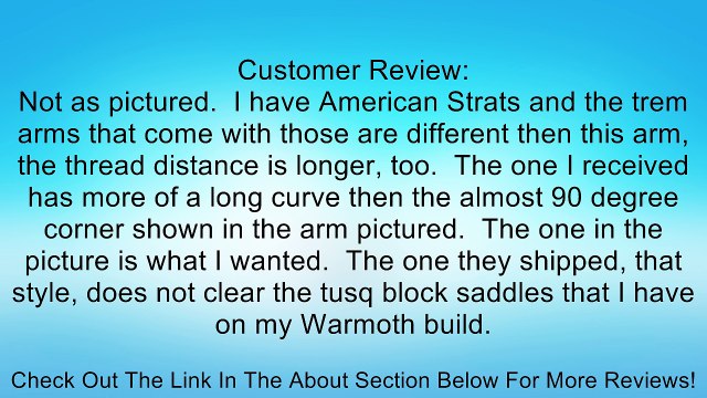 Fender 099-2039-000 American Vintage Stratocaster Tremolo Arm - Chrome Review