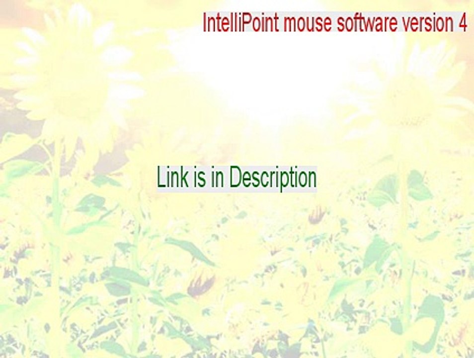 IntelliPoint mouse software version 4.01 for Windows 95 Cracked - IntelliPoint mouse software version 4 (2015)