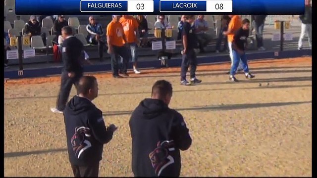 International à pétanque de la ville de Bourg-Saint-Andéol 2014 : Huitième LACROIX vs. FALGUIERAS