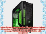 Aerocool X-Predator Evil Full Tower Gaming Case with No PSU and Green LED Fans - Green