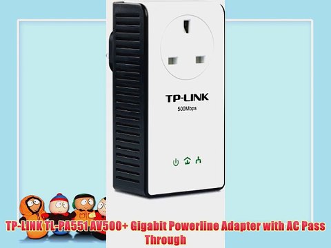 TP-LINK TL-PA551 AV500 Gigabit Powerline Adapter with AC Pass Through