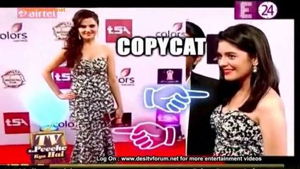 Television Style Award Function Mein Stars Ne Pehni Same Dress COPYCAT 15th March 2015