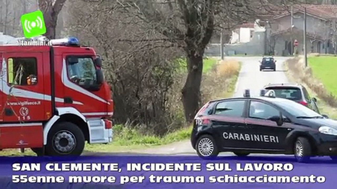 San Clemente, incidente fatale sul lavoro, 55enne muore per trauma da schiacciamento