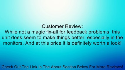 Behringer DSP1124P Digital 24-Bit Feedback Suppressor/Parametric Equalizer Review