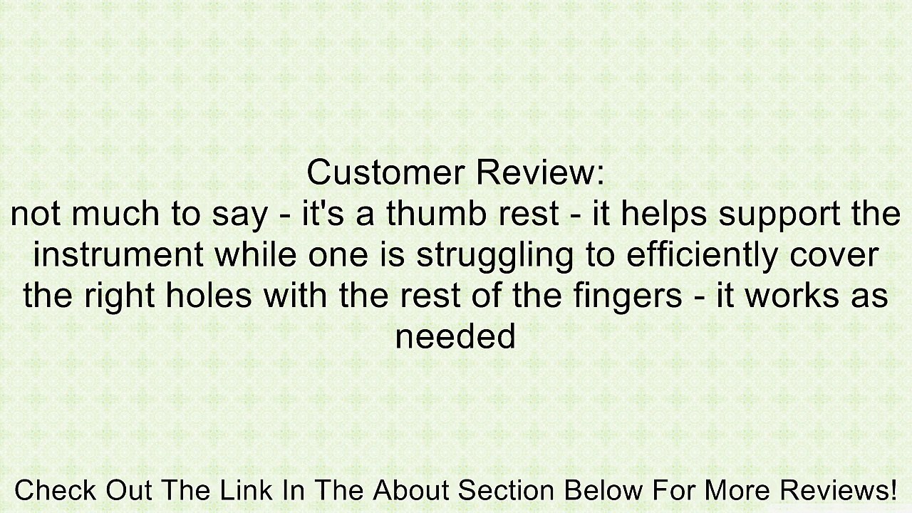 Aulos Adjustable Thumb Rests Tenor Tt1 Review