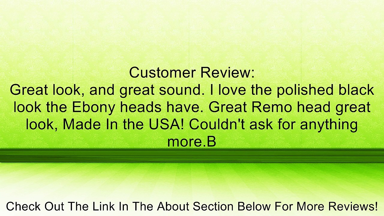 Remo ES1022-00 22-Inch Ebony Ambassador Bass Drum Head Review