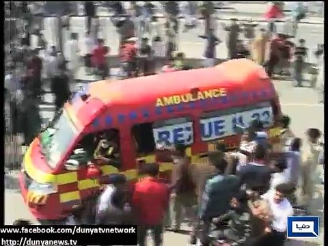 Dunya News - Lahore- Twin blasts near church in Youhanabad kill fourteen, 70 injured