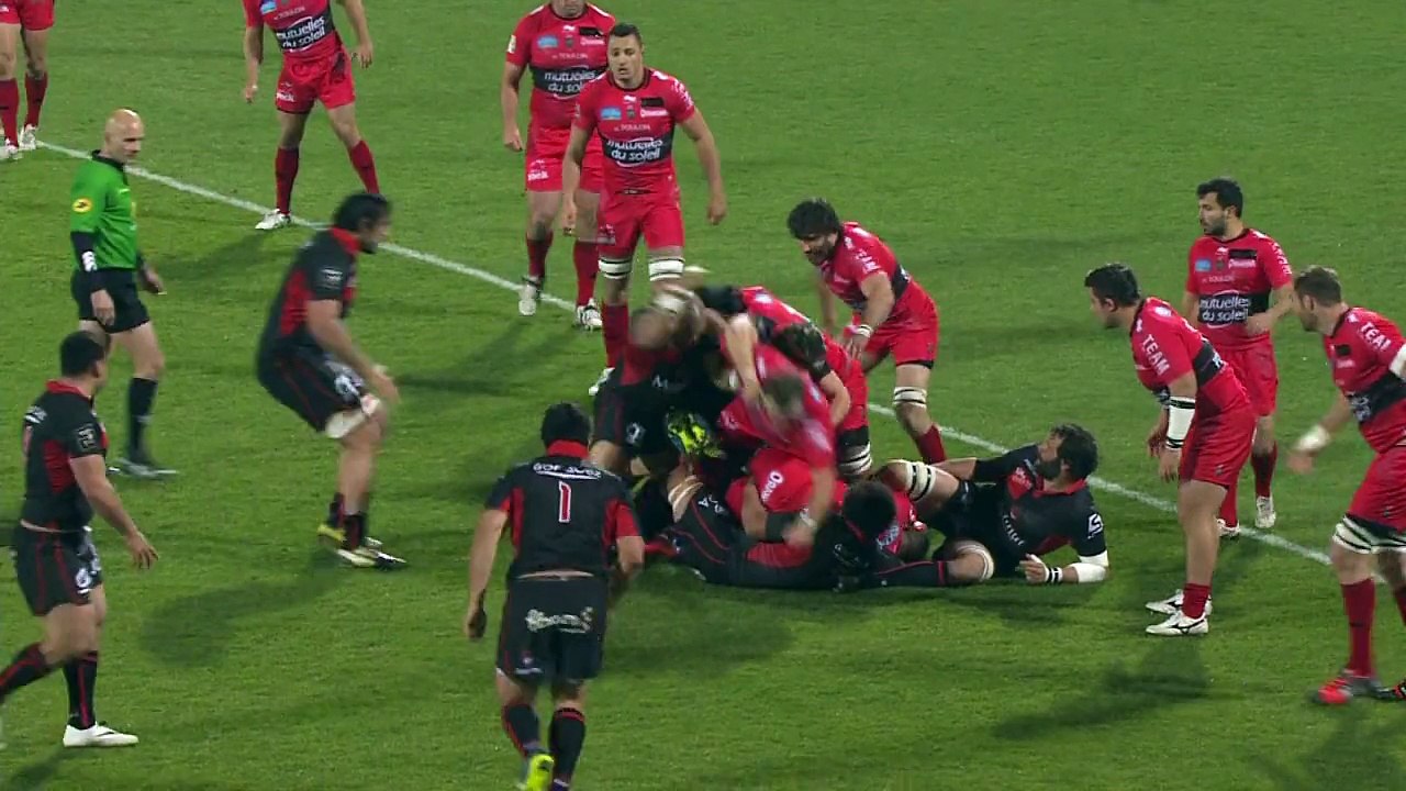 TOP14 - Lyon - Toulon: Essai David Smith (TLN) - J20 - Saison 2014/2015