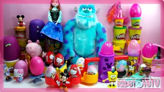 Kinder Peppa Pig Surprise Eggs Play Doh Mickey Mouse Barbie egg Disney Frozen