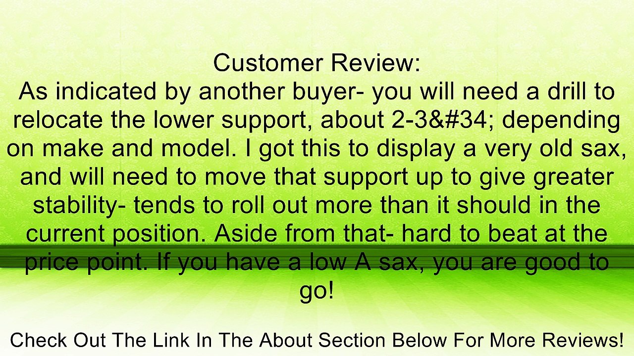 On-Stage Stands Baritone Saxophone Stand Review