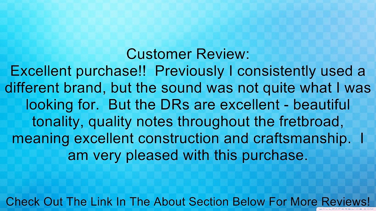 DR Strings Nickel Lo-Rider - Nickel Plated Hex Core Bass 45-105 Review