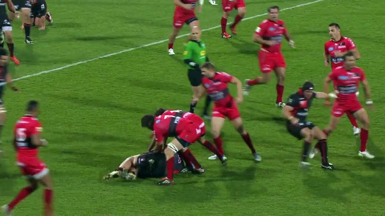 TOP14 - Lyon - Toulon: Essai Delon Armitage (TLN) - J20 - Saison 2014/2015