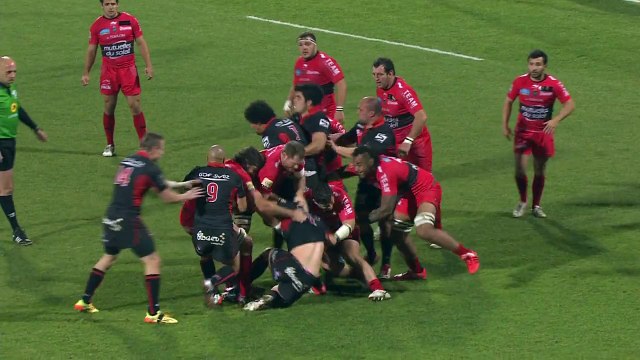 TOP14 - Lyon - Toulon: Essai Drew Mitchell (TLN) - J20 - Saison 2014/2015