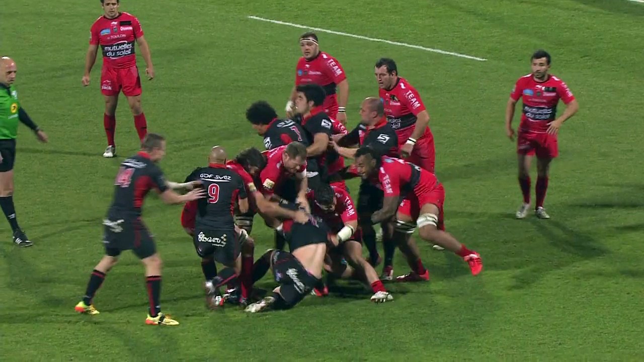 TOP14 - Lyon - Toulon: Essai Drew Mitchell (TLN) - J20 - Saison 2014/2015