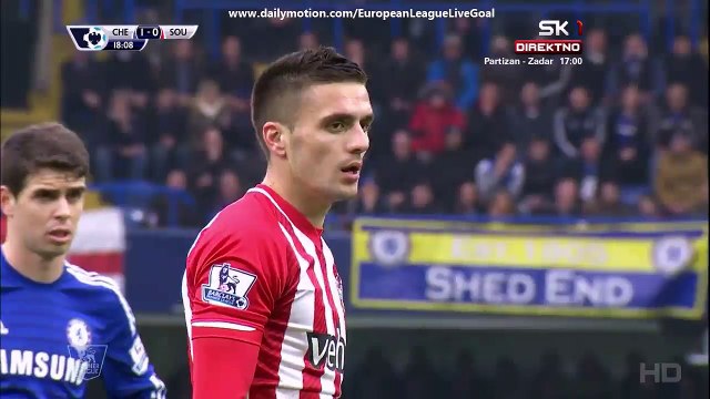 Dusan Tadic 1_1 Penalty Kick _ Chelsea - Southampton 15.03.2015 HD