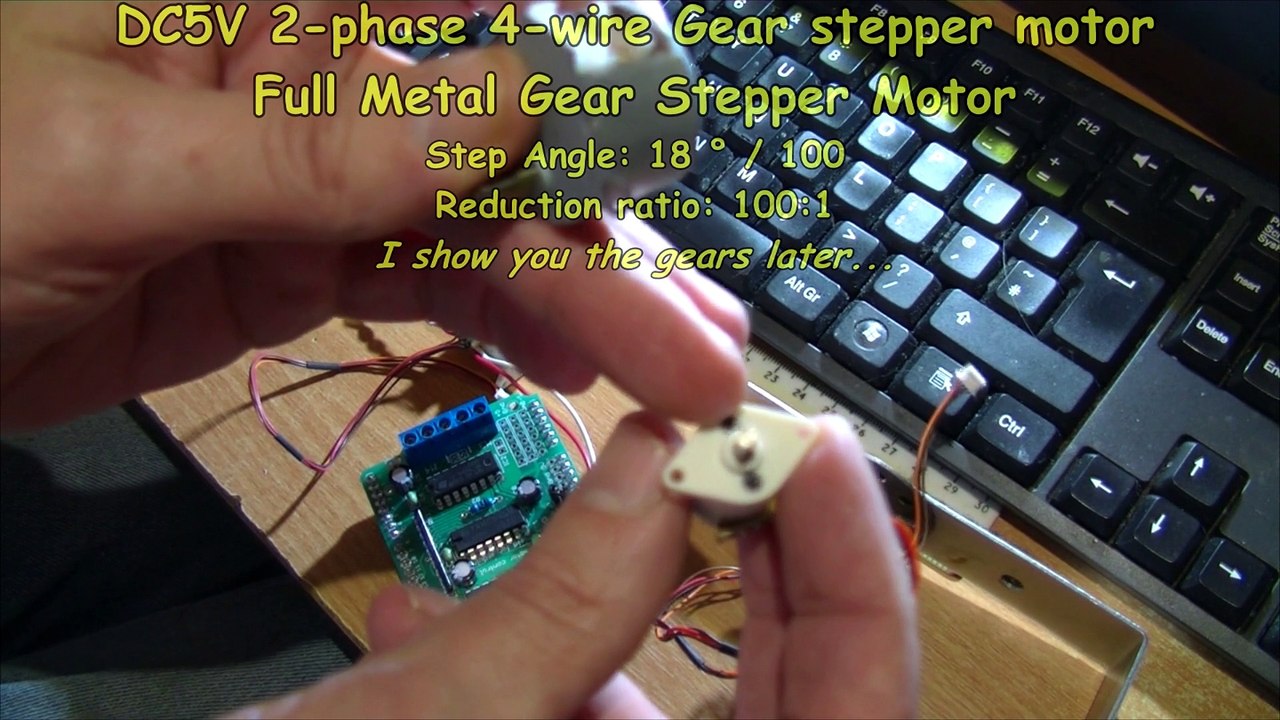 Mini stepper motor metal gears with a Motor Shield