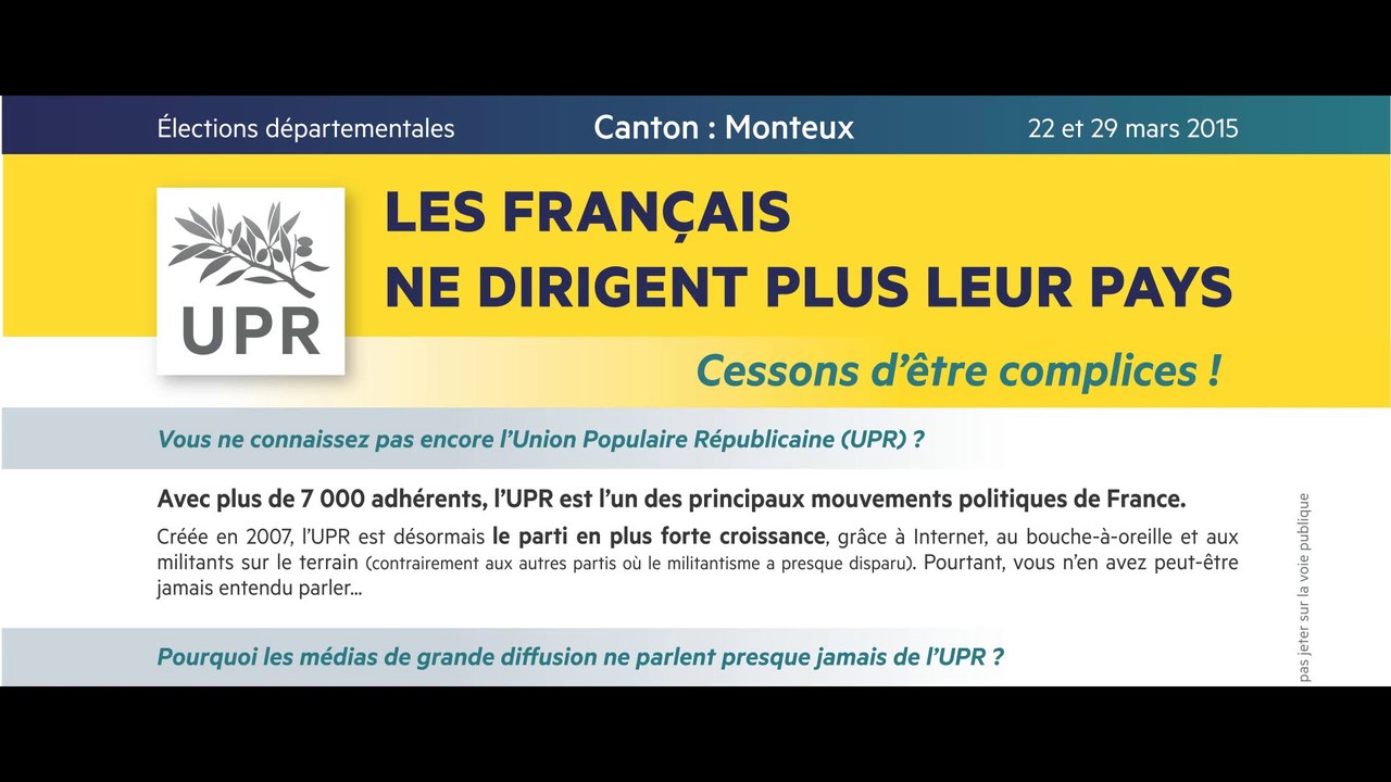 UPR 84 droit de réponse à JM Ferrand, UMP